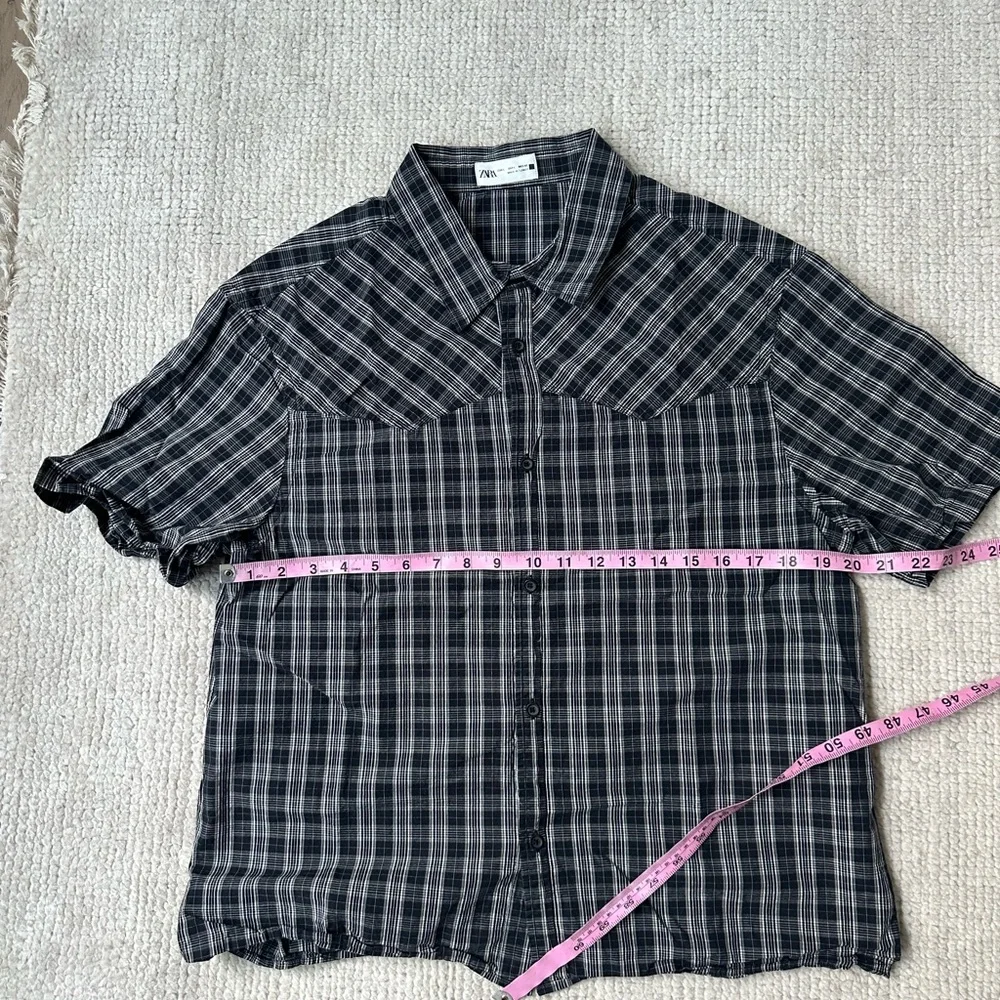 Zara Short Sleeve Button Up Casual Shirt Bundle Large - Picture 6 of 9